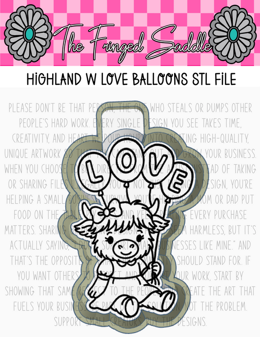 Highland w love balloons STL