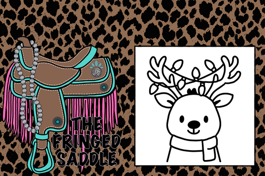 Deer w Christmas lights