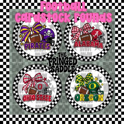 Football cardstock rounds bundle