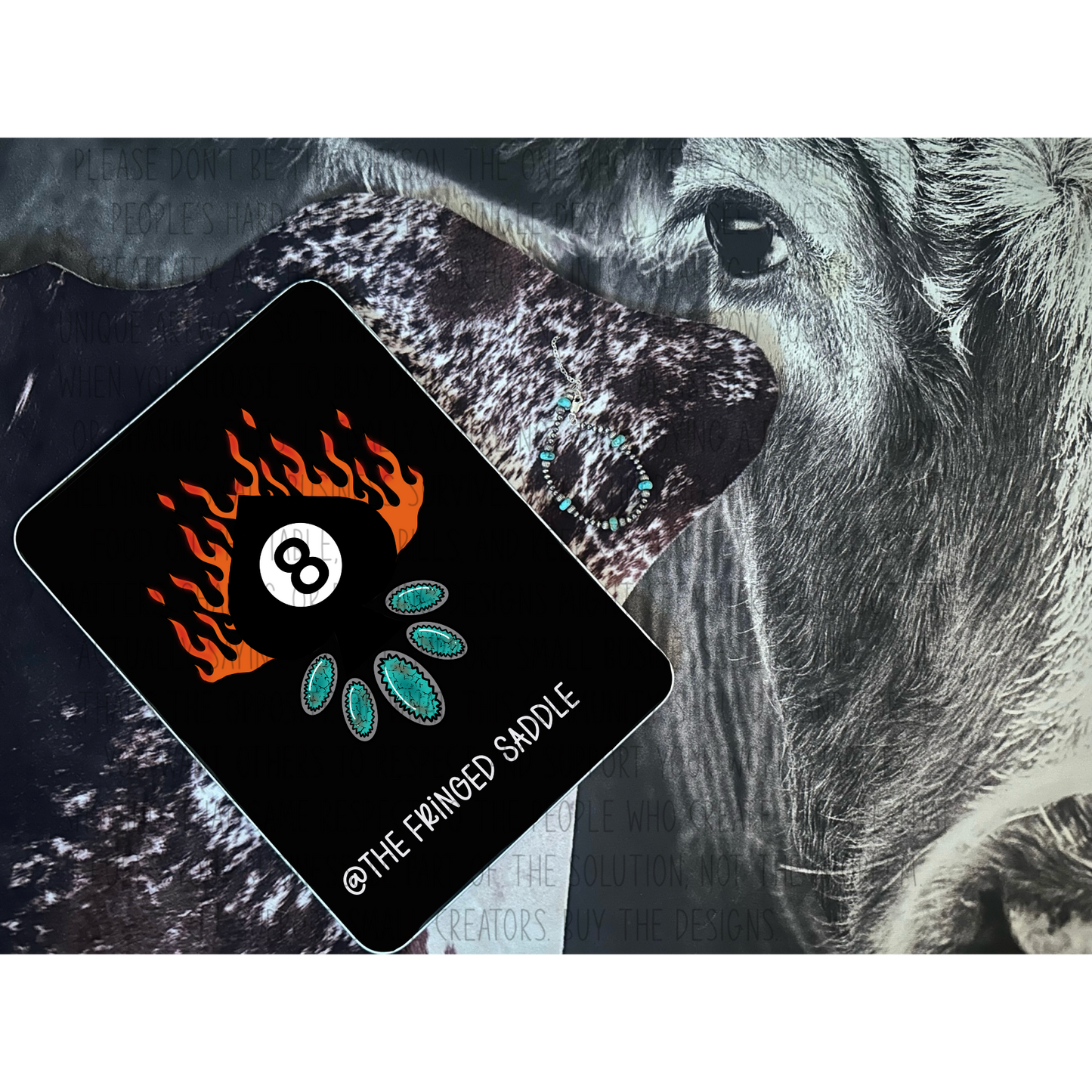 Flaming 8 ball spade png