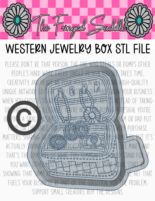 Western jewelry box STL