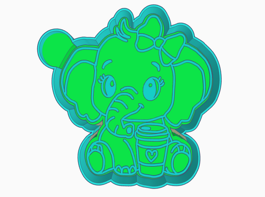 Elephant w coffee