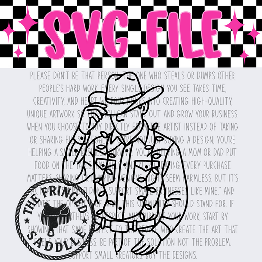 Christmas cowboy svg semi exclusive