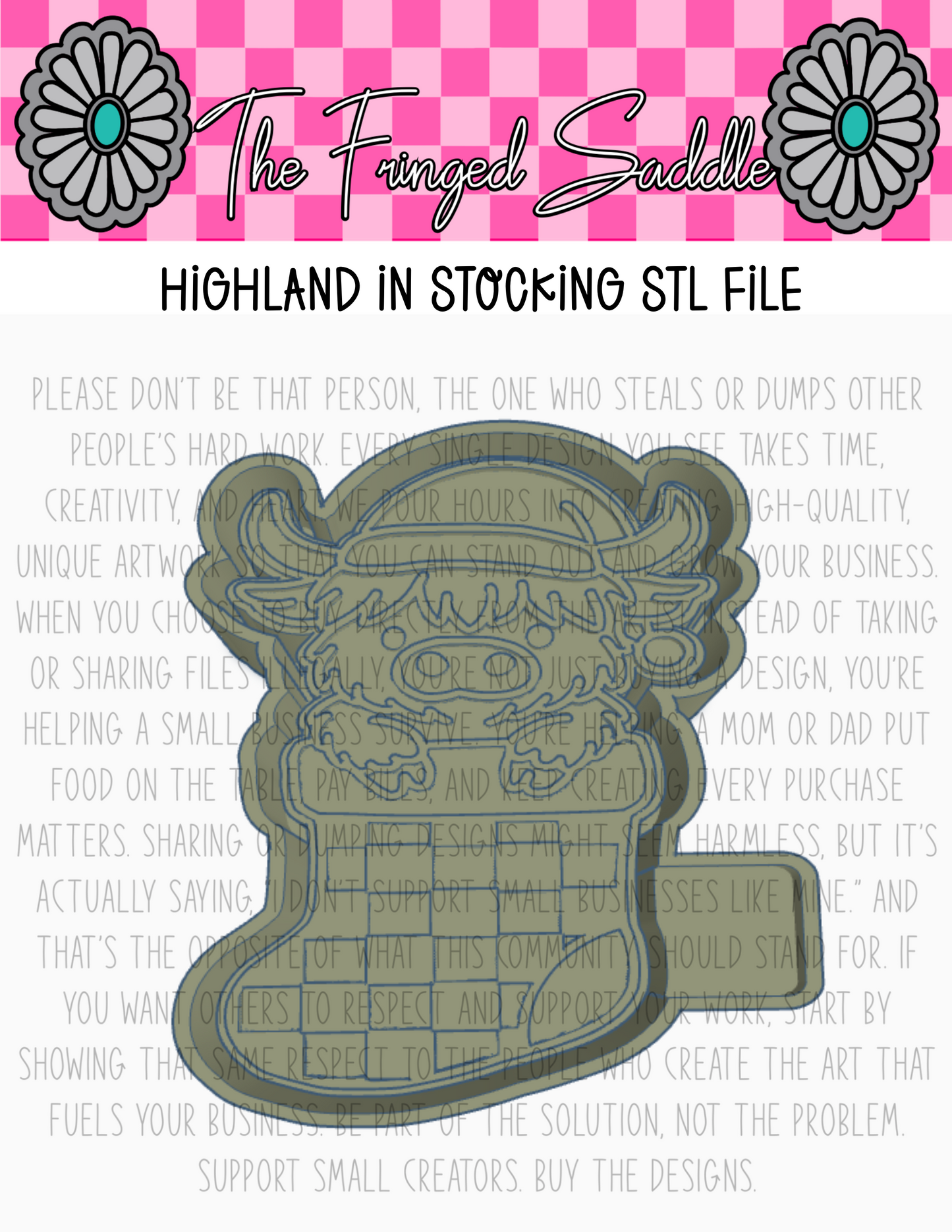 Highland in check stocking file