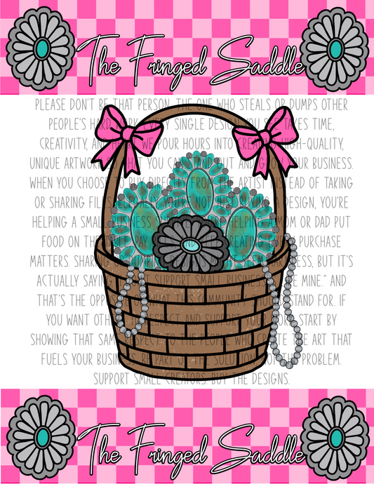 Cowgirl Easter basket png
