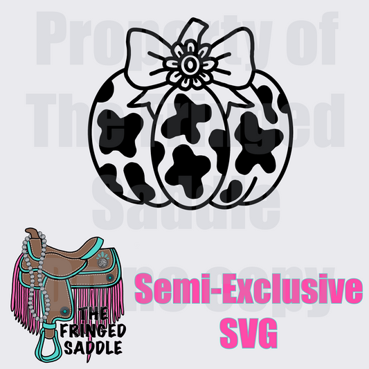 Cow print pumpkin