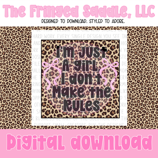 I’m just a girl cardstock