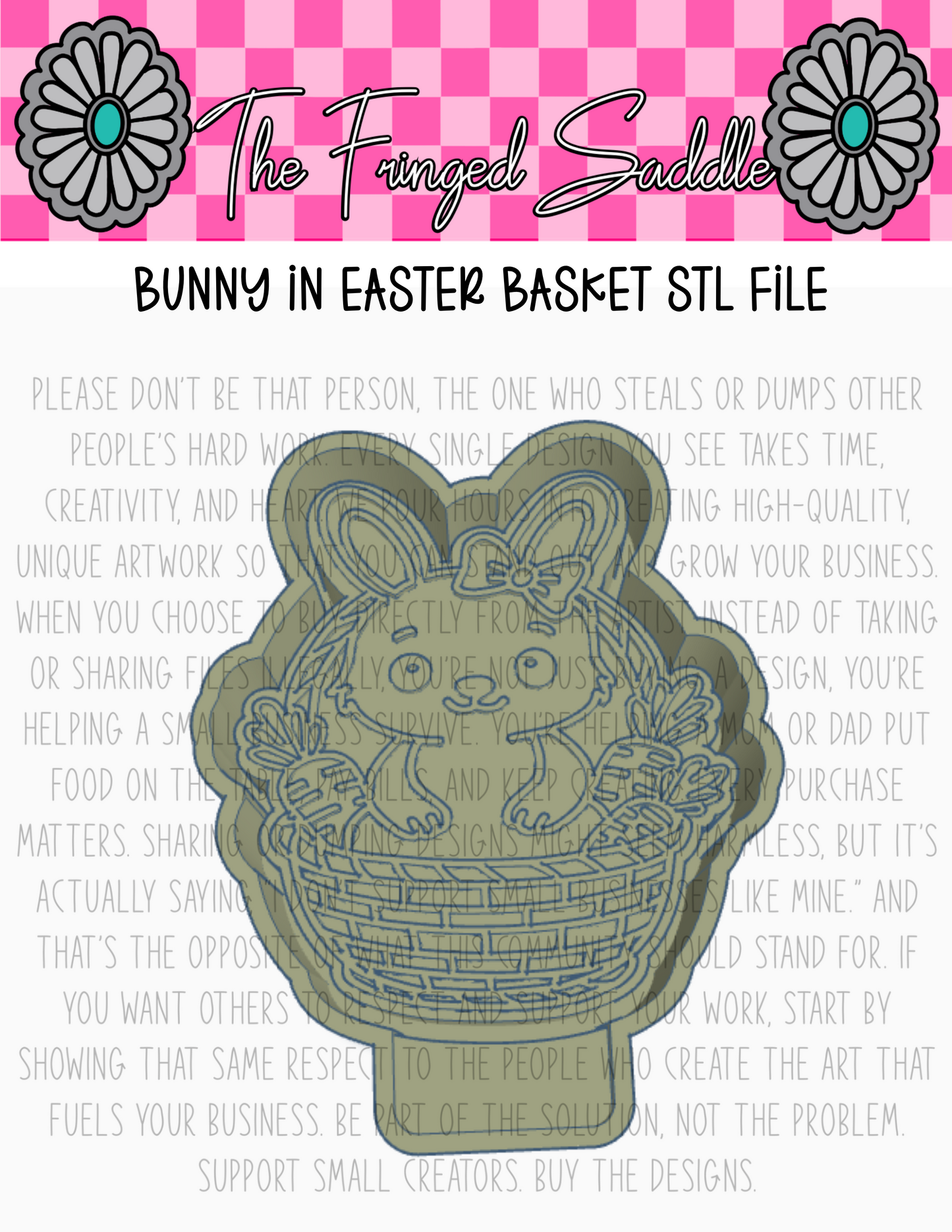 Bunny in Easter basket STL