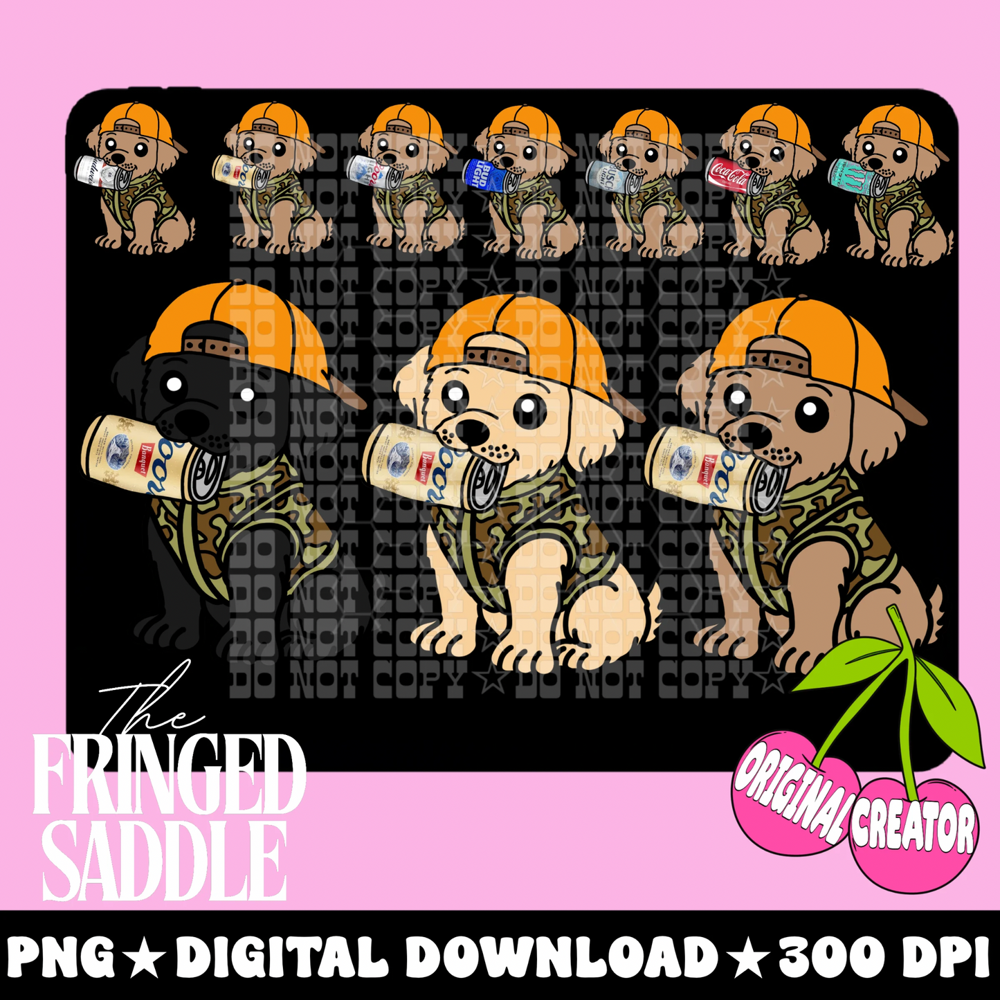 Duck pup with drinks clipart/cardstock digital