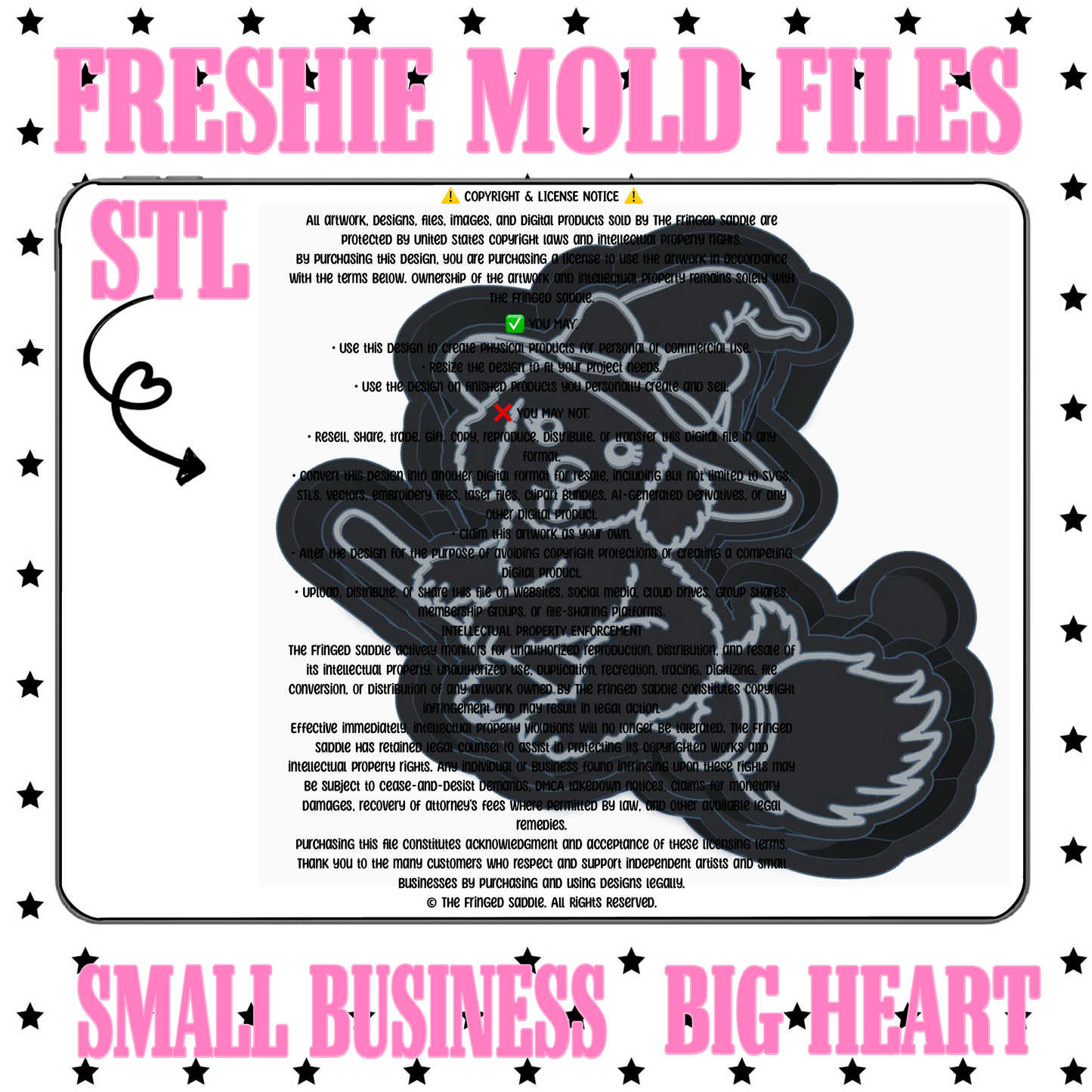 Doodle riding broomstick STL