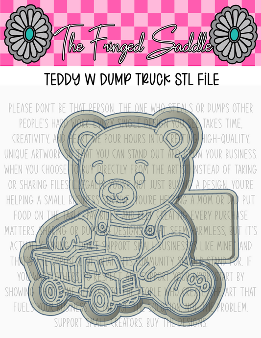 Teddy w dump truck STL
