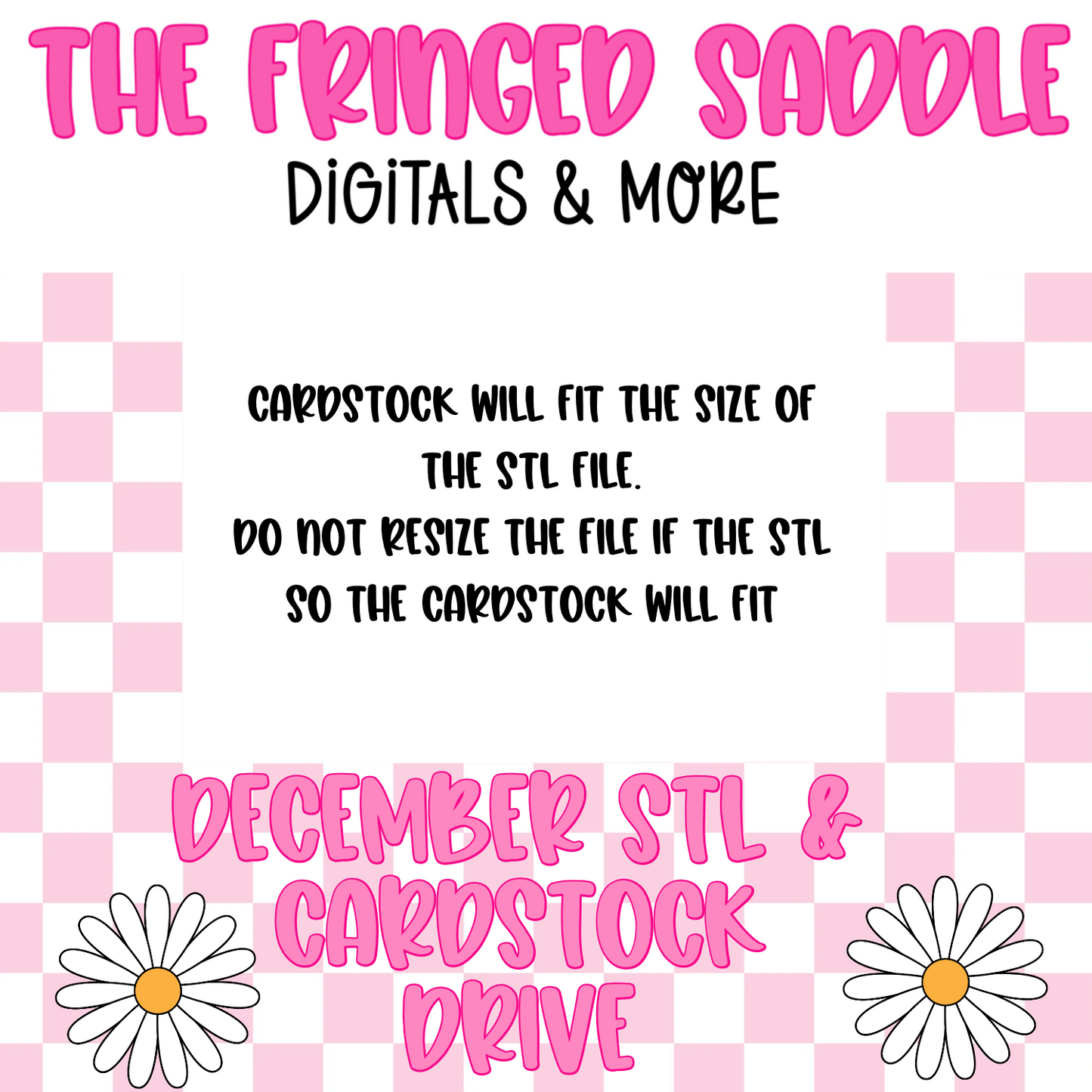 December STL & cardstock drive