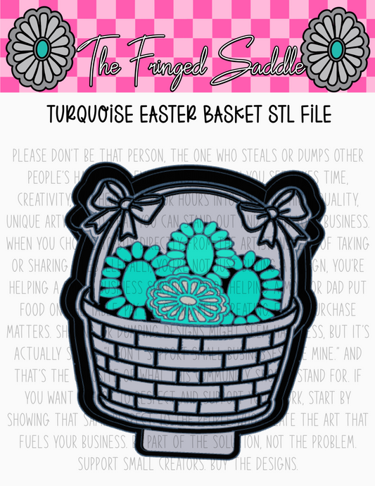 Turquoise Easter basket Exclusive STL