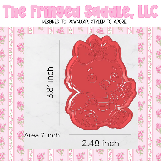 Baby chick cookie cutter & stamp bundle STL
