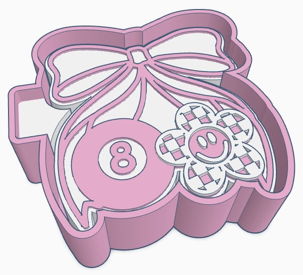 8 ball checkered daisy cherry