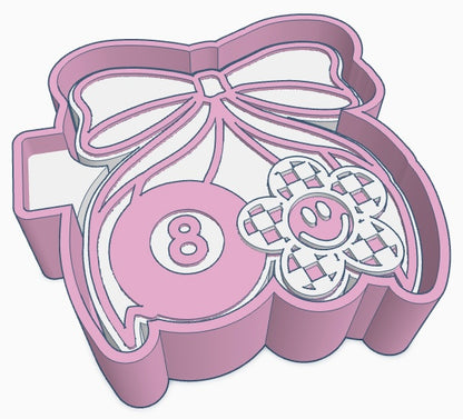 8 ball checkered daisy cherry