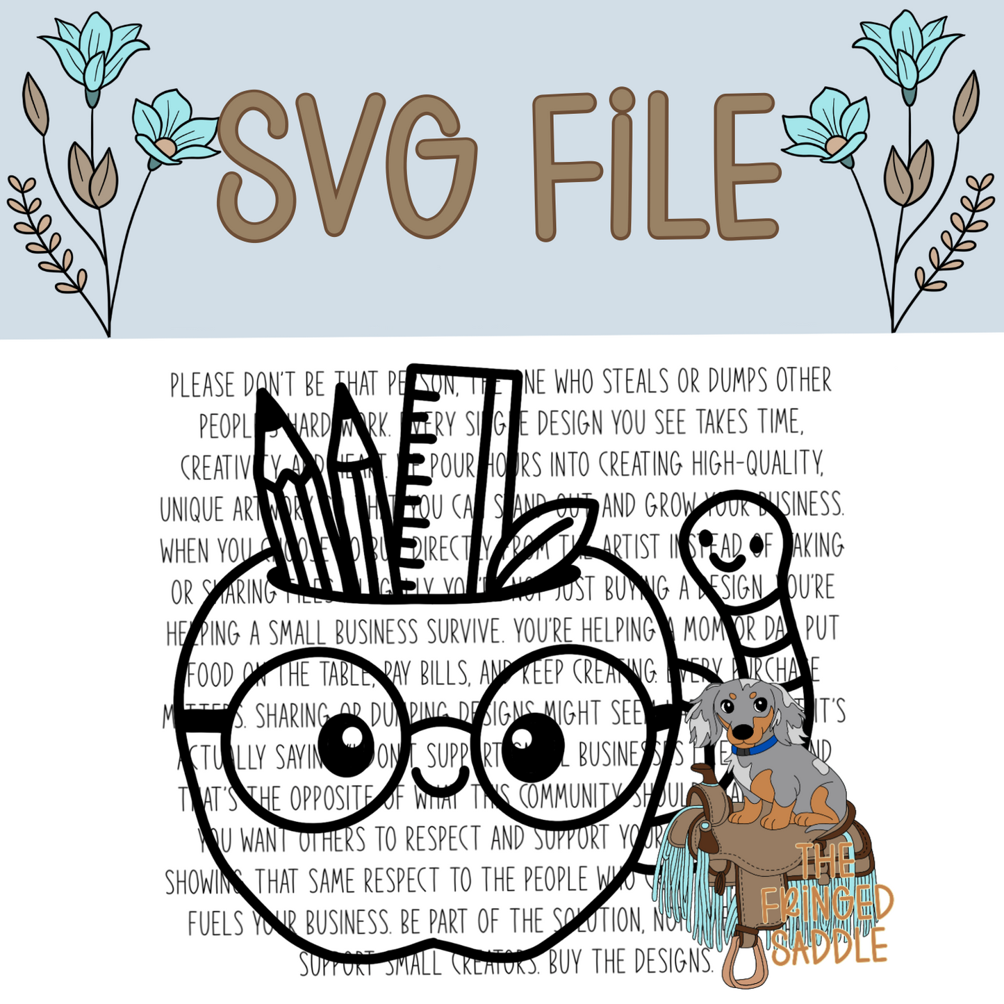 Apple pen holder svg