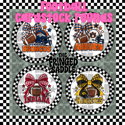 Football cardstock rounds digital