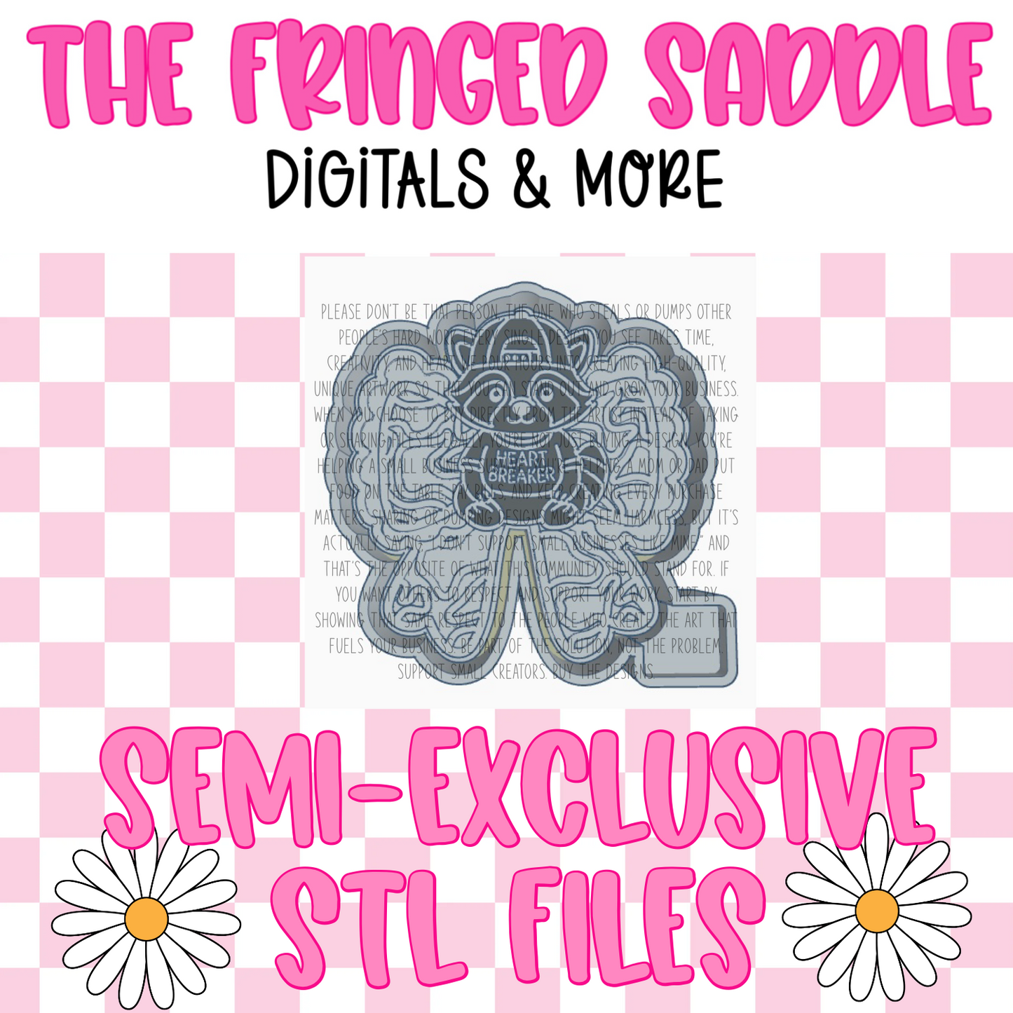 Camo raccoon bow STL