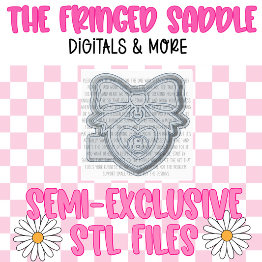 Plain 8 ball locket STL