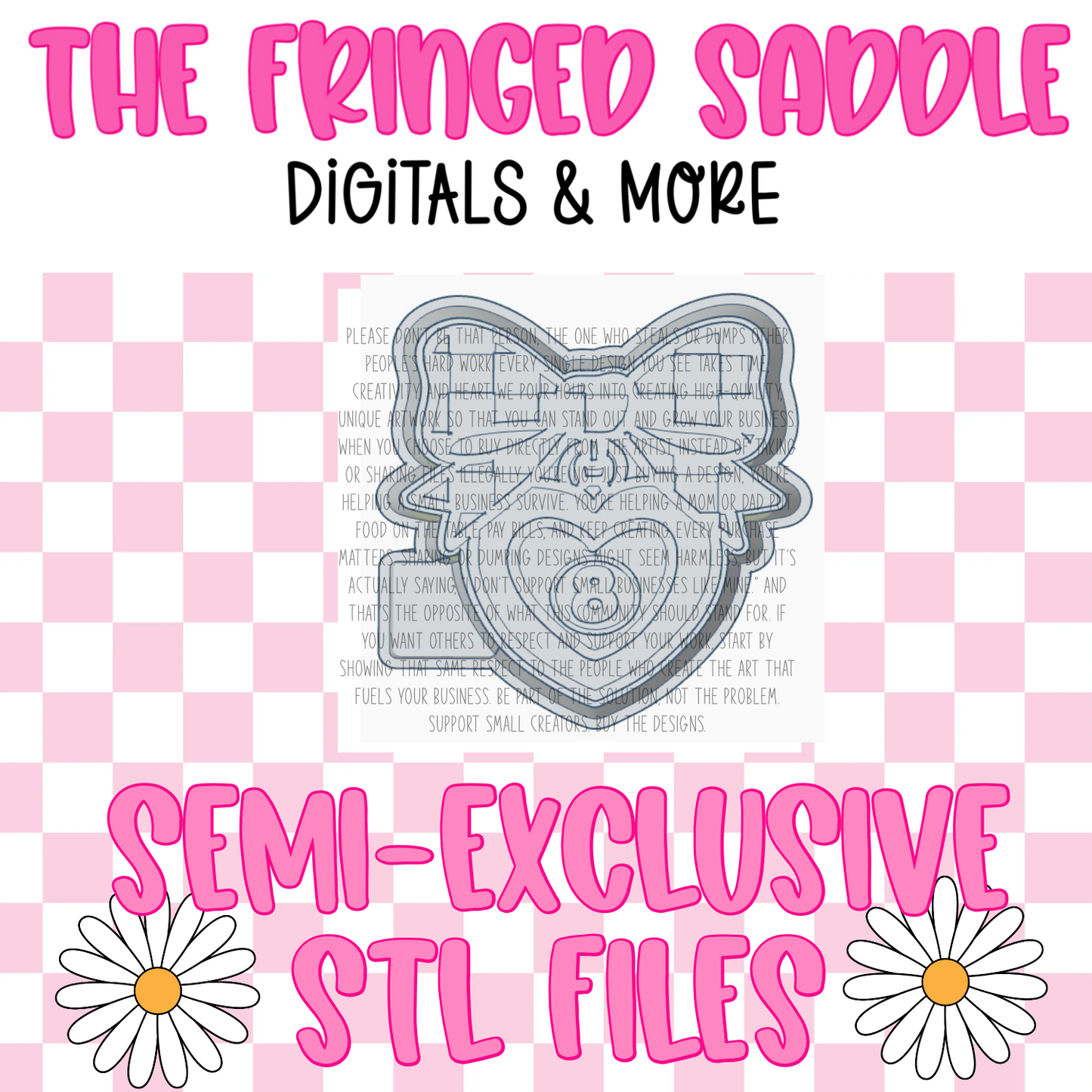 Checkered 8 ball locket STL