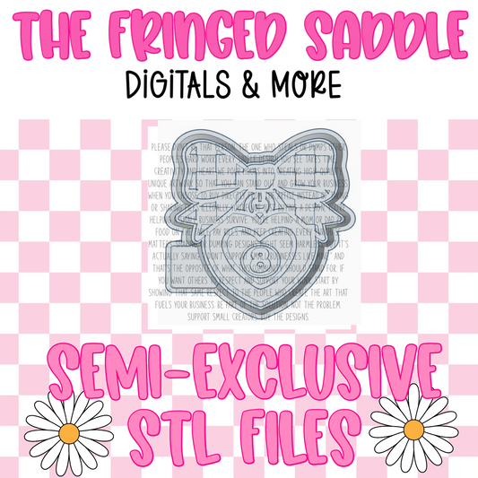 Checkered 8 ball locket STL