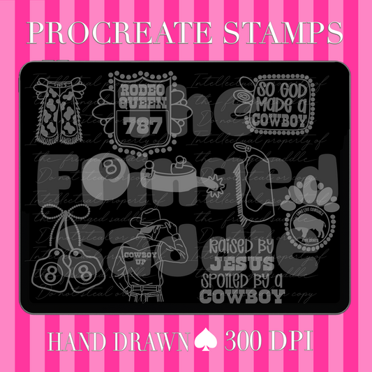 Cowboy Casanova procreate stamps