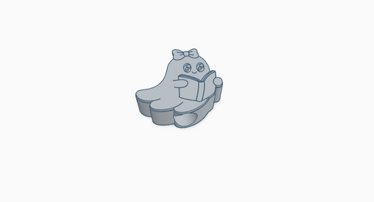 ghost reading book topper