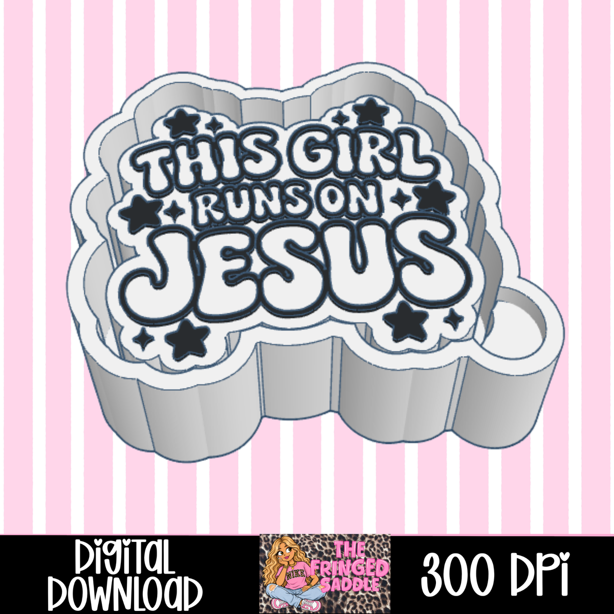this girl runs on Jesus STL